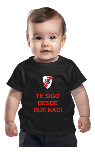 Remera Bebé Recién Nacido River Plate Algodon Muy Suave