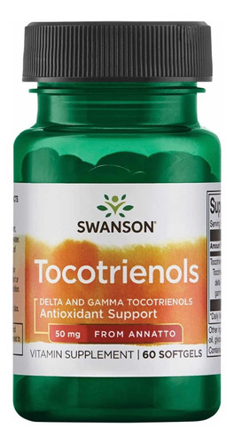 Tocotrienols 50mg (60 Cápsulas Blandas)swanson Antioxidante Sabor S/n