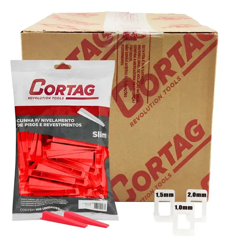 1000 Espaçadores / Nivelador Slim + 200 Cunhas Slim Cortag