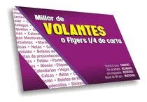 Comprar Mil Volantes Publicitarios 1\u002F4 Carta, Impresos 4x0 En Bond