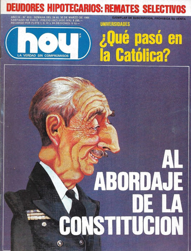 Revista Hoy 453 / 24 A 30 Marzo 1986 / Abordaje Constitución