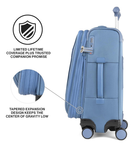 Travelpro Versapack+ Ligero Suave Softside Expandible En De