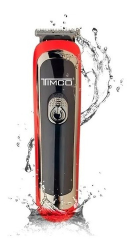 Rasuradora Recargable Resistente Al Agua Timco Pg-9161 Rojo