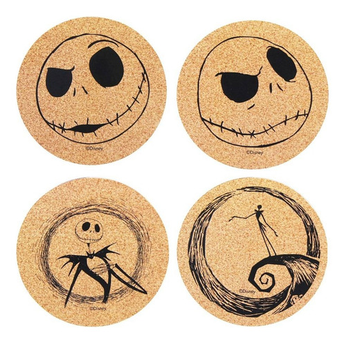 Set De 4 Porta Vasos Posavaso De Corcho Bonito Diseño