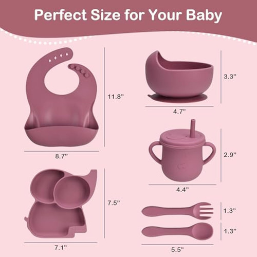 Set Completo De Alimentación De Silicona Para Bebés De Más D