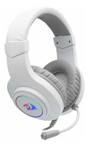 Imagen 3 de 5 de Audífono Gamer Redragon Hylas White H260 Rgb Usb Blanco