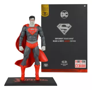 Figura Superman Black White Edition Comic Adam Dc Mcfarlane