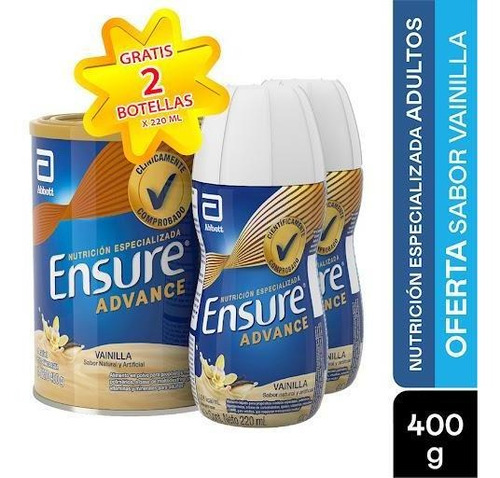 Ensure Advance Vainilla 400 Gr + Ensure Rpb 220 Ml X 2 Und