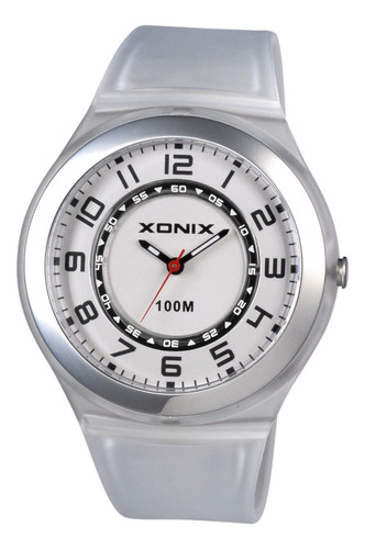 Reloj Xonix Unisex Caucho Gris Deporte Sumerbible Rw-004