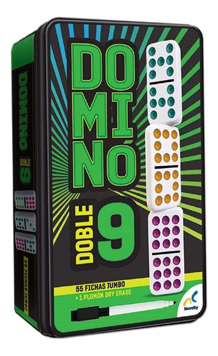Domino Doble Nueve Doble 9 Cubano Mexican Train Novelty Corp