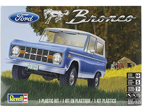 Kit Ford Bronco 1:25 122 Pzs, Nivel 5 Modelo Plástico Azul.