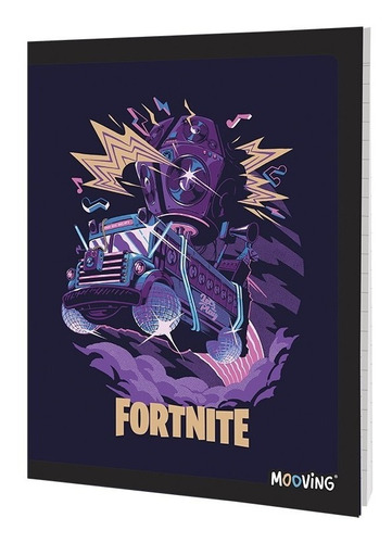 Cuaderno Mooving 16x21 Cm Abrochado 48 Hojas Fortnite