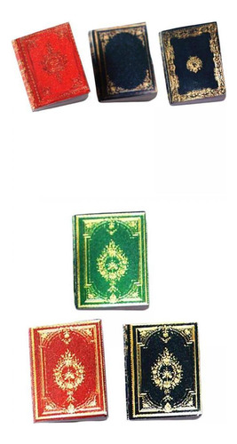 Juego De 6 Mini Libro De Casa De Muñecas Hecho A Mano 1/6