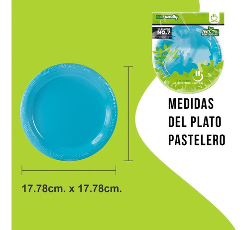Platos descartables Party is On Solido x 200 unidades