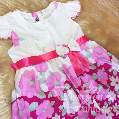Vestido Bebe Fiesta Bautismo Primavera/verano Tela Batista