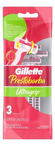 Máquina para afeitar Gillette  Prestobarba UltraGrip Mujer 3 u