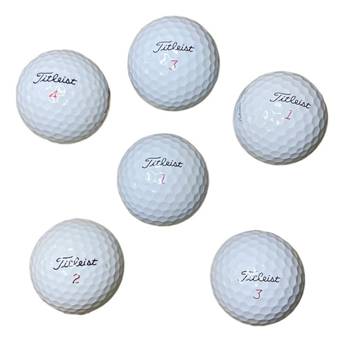 Set 6 Pelotas De Golf (titleist Usadas) + Tees De Regalo