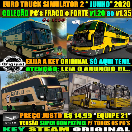 Euro Truck Simulator 2 Pc Brasil Mod Bus Steam Key Original