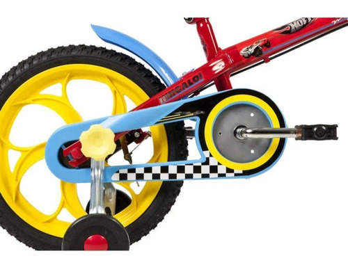 Bicicleta Infantil Caloi Aro 16 Hot Wheels Com Plaquinha