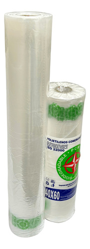 Bolsa De Plástico 40x60cm Y 60x90cm Biodegradable En Rollo.
