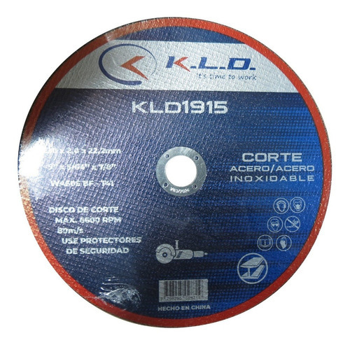 Disco De Corte Amoladora 230mm 9 Pulgadas Kld Color Azul