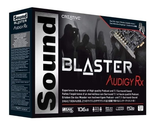 Tarjeta De Sonido Creative Sound Blaster Audigy Pcie Rx 7.1