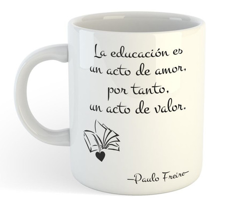 Taza De Ceramica Dia Del Maestro Educacion Amor Freire