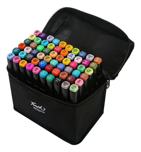 Set X 60 Marcadores Artistico Sketch Doble Punta Al Agua