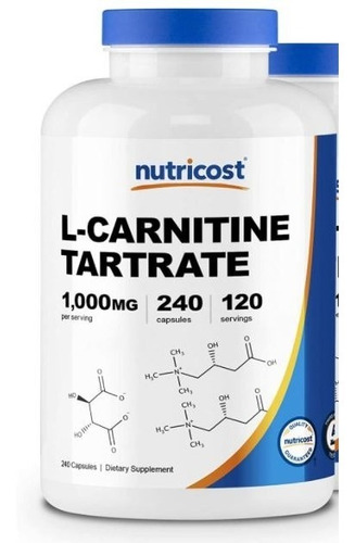 Original Nutricost L-carnitina Tartrato 500mg, 240 Ea 1000mg