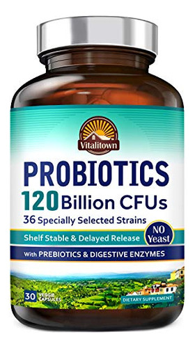 Probioticos Enzimas Digestivas 36 Cepas 120 Billones 30 Cap