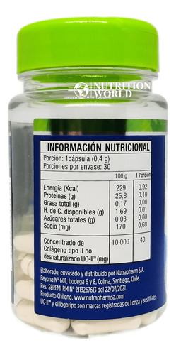 Pack 2 Parflex Colágeno Tipo 2 60 Cápsulas