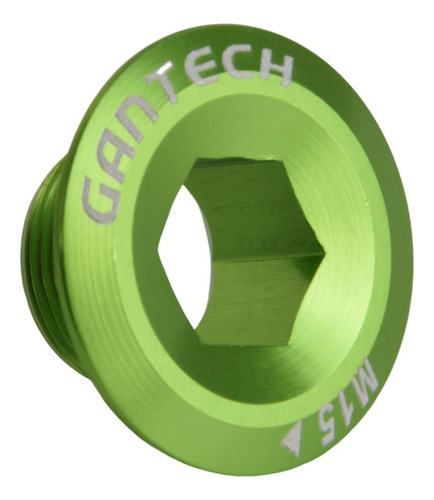 Tampa Pedivela Integrado Gantech M15- Aluminio-cores Cor Verde