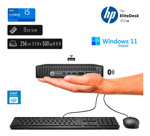 Hp Elitedesk 800 G2 Mini Pc I5 8gb 256gb W11 (Reacondicionado)