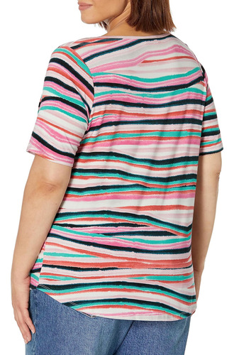 Avenue Prt Plisado De Punto Superior Para Mujer, Talla Grand