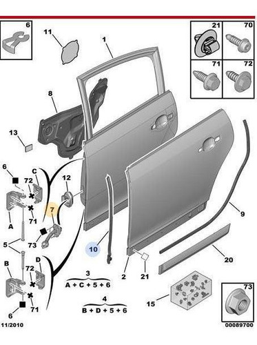 Limitador Puerta Trasera Citroen C4