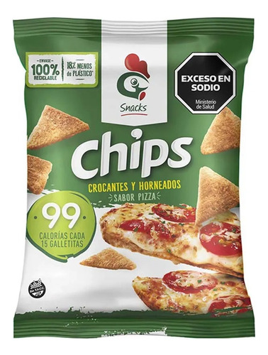 Gallo Snack Chips Sabor Pizza 100 Gr X 6 Unidades Sin Tacc