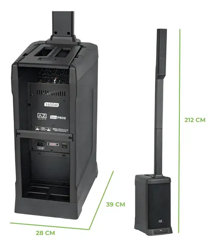 Caixa de Som AZ Audio Neo Pro 8 Bluetooth 450W RMS, Torre para