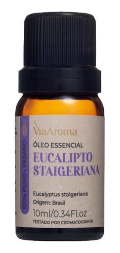 Óleo Essencial Eucalipto Staigeriana 10ml - Via Aroma - 3 Un