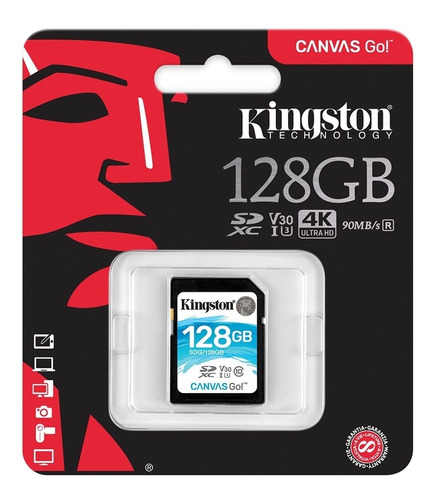 Memoria Sd 128gb Kingston Camara Filmadora 4k Gopro Febo