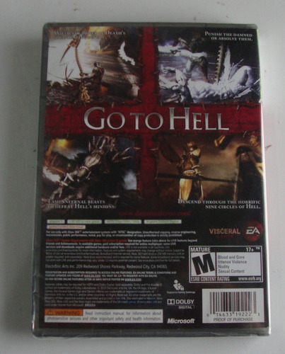 Dantes Inferno Xbox 360 Original Lacrado