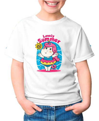 Remera Nena Niña Princesa Amor Verano Unicornio Feliz #12