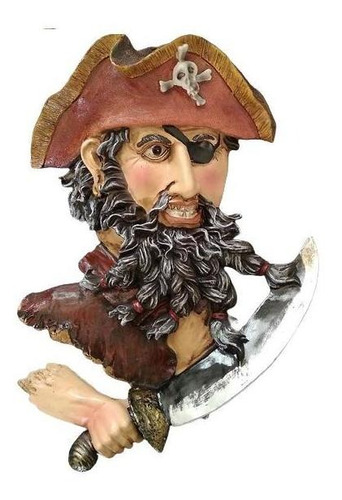 Figura Decorativa Pirata Con Sable 30 X 40 Cm.