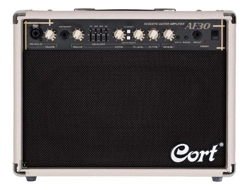 Amplificador Guitarra Acústica Cort Af30 30w 2 Can C/efectos