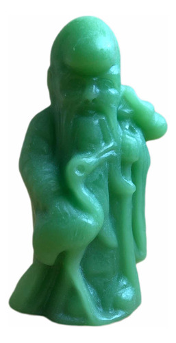 Figura Antigua De Jade, Dios Chino De La Fortuna
