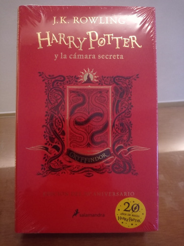 Libro Harry Potter Y La Camara Secreta Edición Del 20 Aniver