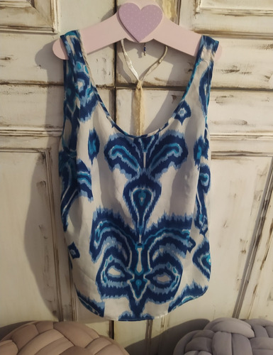 Musculosa Talle L Marca India Style, En Seda, Poco Uso