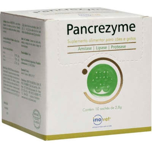 Pancrezyme Para Cães E Gatos - Caixa 10 Sachês De 2,8g Cada