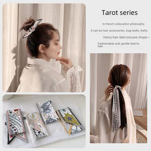 Pañuelo De Seda Retro, Accesorios Para El Cabello Para Mujer