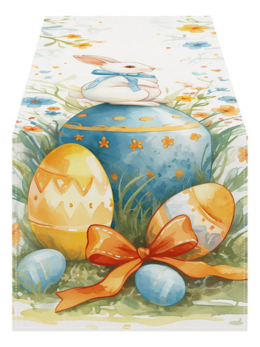 Zhmy Mesa De Mesa Con Diseño De Lazo De Pascua, Bandera,