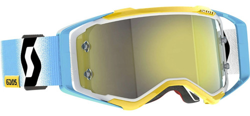 Óculo Para Motociclistas Scott Prospect 419617-1029289 Com Lente Amarelo E Armação Azul - Tamanho Un